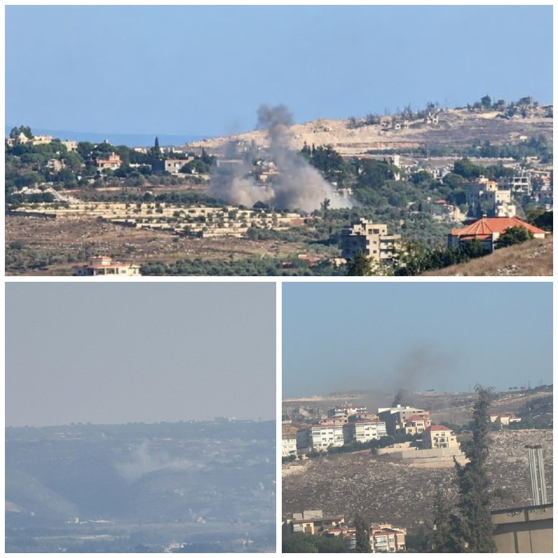 דחוף: כיבוש הפצצות ארטילריה ערים ואזורים בדרום לבנון: אלמנצורי, כפר תבנית, דוחה כפר רומן.