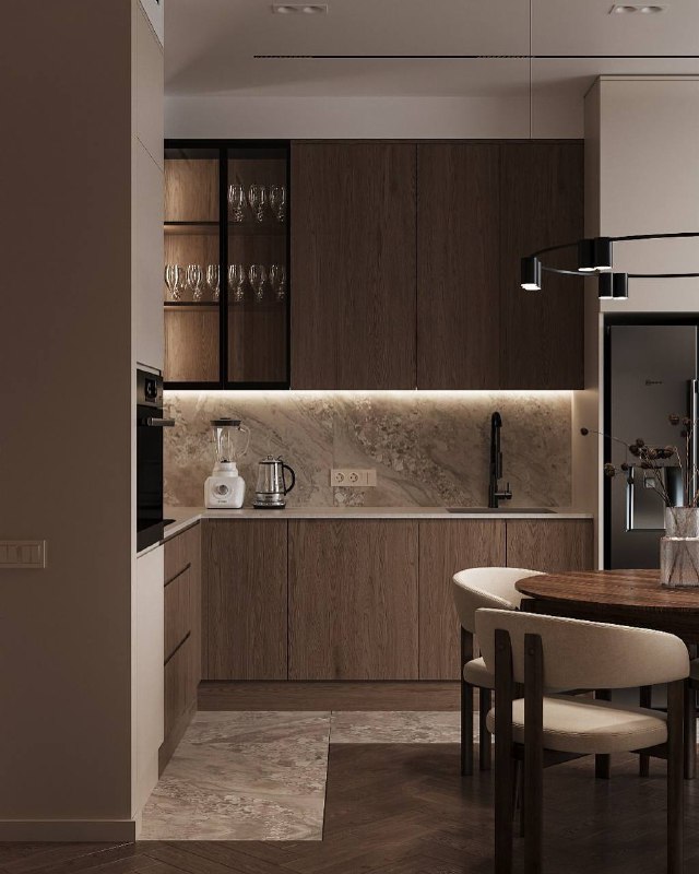 Кухня-гостиная 20,1 кв.м Дизайн JEEVA DISIGN | Декор Интерьер Дизайн - изображение 1 - кухня, гостиная, дизайн