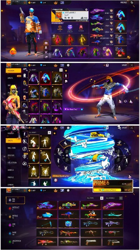 دنیای اکانت فری فایر freefire: 1️⃣ کد : 37462💪 لول اکانت : 58🌍 سرور: خاور میانه💰 قیمت : 11🔫 دارایی اکانت : پرایم 6 بقیه تو تصویر مشخصهلینک خرید :https:
