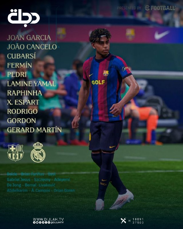 تشكيلة برشلونة لمواجهة ريال مدريد في الكلاسيكو