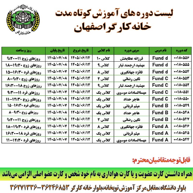 خانه کارگر اصفهان: 💢دوره های آموزشی زبان انگلیسی خانه کارگر اصفهان@whetraining