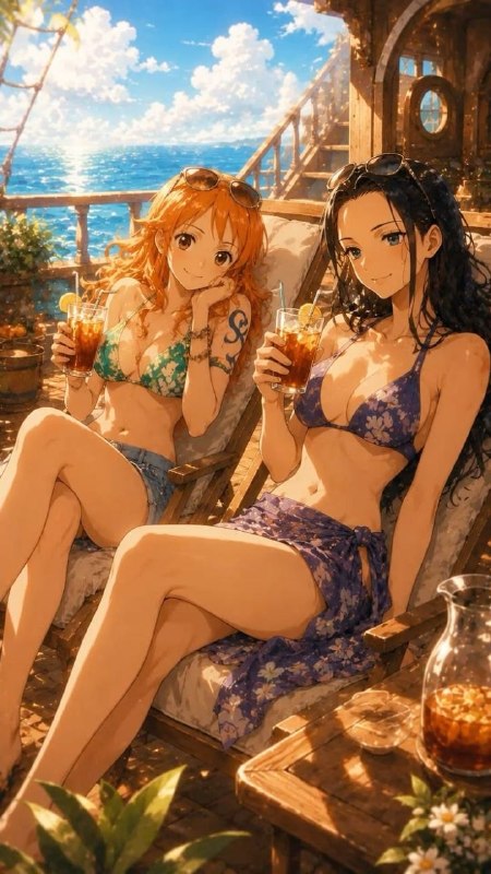 𝐎𝐍𝐄 𝐏𝐈𝐄𝐂𝐄 𝐀𝐖: بانوان زیبا😍😍📱#AiArt☺️#Nami☠️#Robin 🍖#OnePiece 🔳#AnimWorld ☠️ @onepiecesfmking ☠️