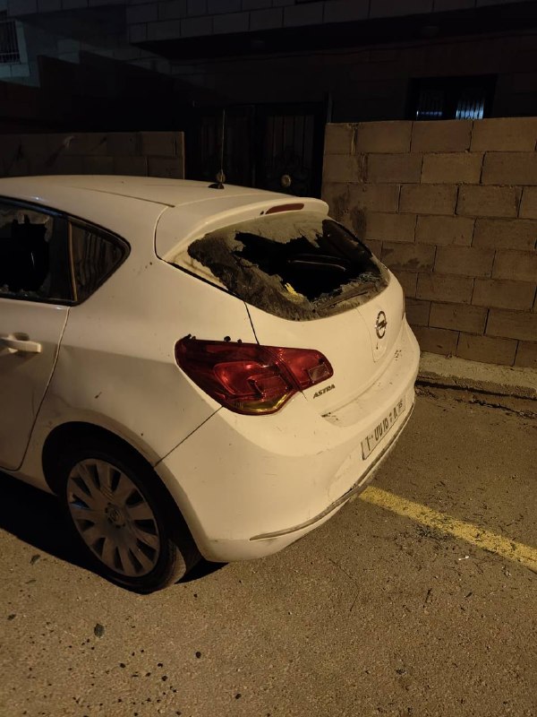 מתנחלים תקפו את הכפר בורקה ממזרח לרמאללה וניפצו כלי רכב