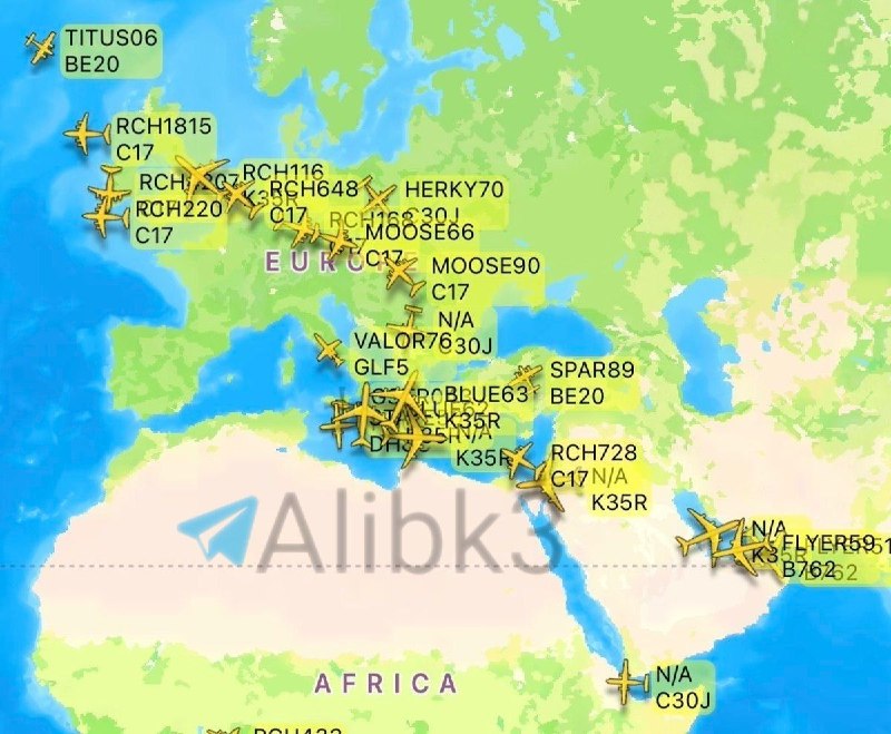 🇺🇸🇪🇺 Intensive activity of the US Air Force between US bases in Europe and the Middle East‼️