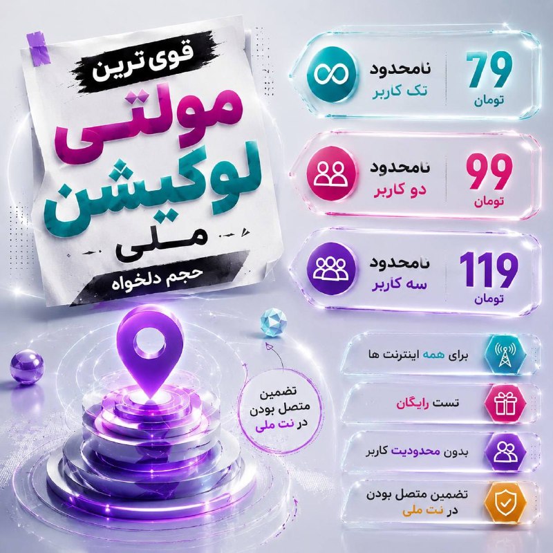 ریاضی آریان حیدری: ⚜️ تعرفه ویژه پایونت⚜️ نامحدود تک کاربر |فول متصل=79,000Tنامحدود دوکاربر |فول متصل = 99,000Tنامحدود سه کاربر | فول متصل