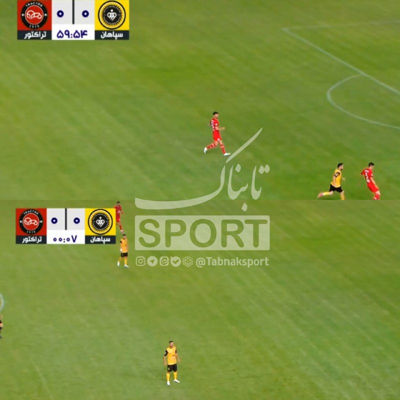 Tabnak | تابناک: اشتباه دوم از شبکه ورزش؛❌عوض شدن تایمر بعد از دقیقه ۶۰ روی عدد صفر @Tabnaksport