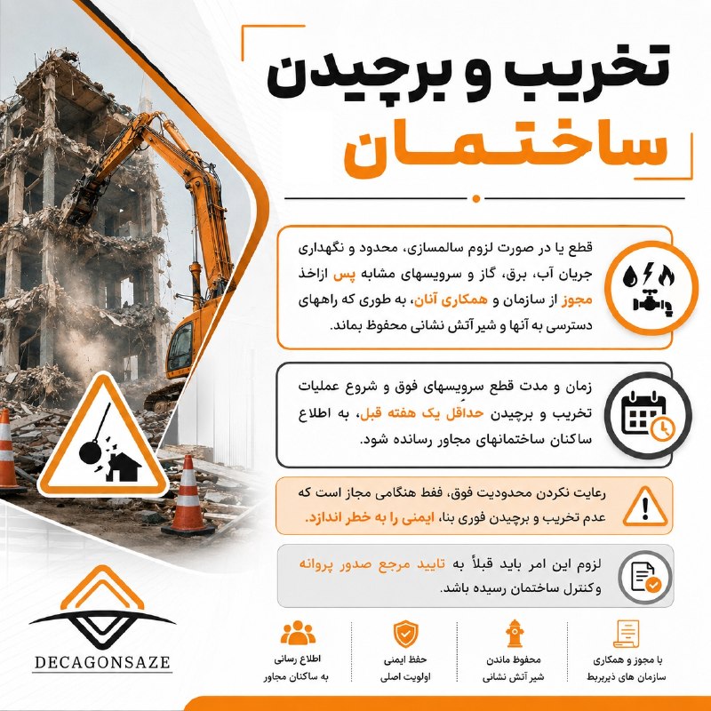 آزمون محاسبات: ✅ تخریب و برچیدن ساختمان ✍ برای قبولی در آزمون نظارت و اجرا عمران آبان ماه ۱۴۰۵ کلمه مشاوره را به آیدی زیر ارسال کنید ⬇