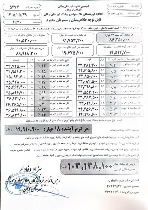 اتومبیل زیرک: ✅قیمت طلا در بازار بوکان ✅باما بروز ترین باشید 🚘🚘نمایشگاه اتومبیل زیرک 🚘🚘تلگرام 🆔@movlodchabkan09141846791 @movlodchabka