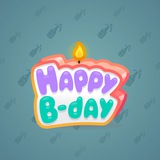 B-Day Candle #134