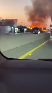 שריפה בכביש המהיר אל-ברבארה בלבנון: שיבושי תנועה כבדים
