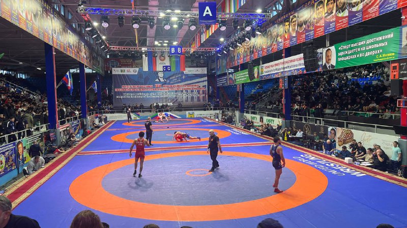 На XXVI Международных соревнованиях по вольной борьбе памяти заслуженного мастера спорта России Шамиля Умаханова собрались сильнейшие сборные со всего  фото