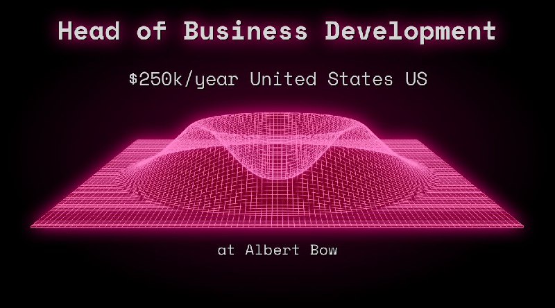 Web3 Head of Business Development $250k United States US at Albert Bow