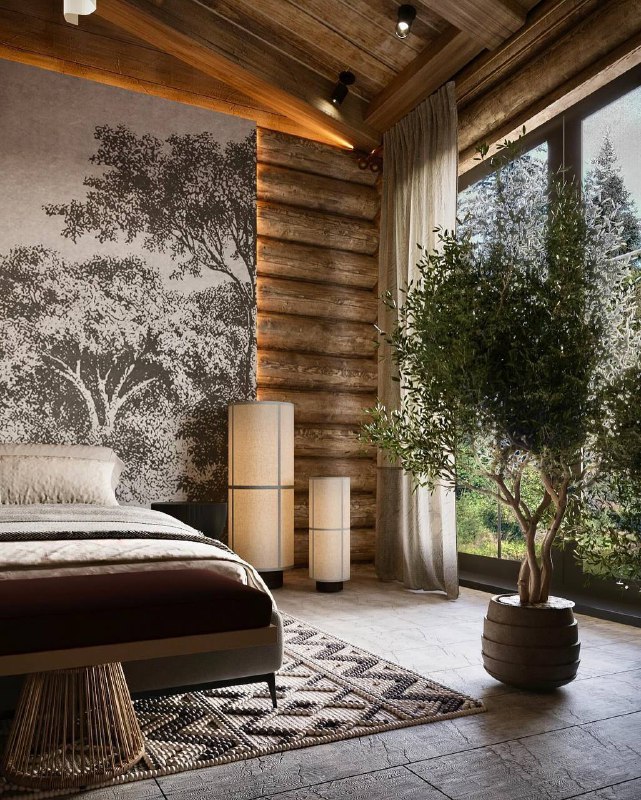 Дизайн уютной спальни в загородном доме Дизайн - Анастасии Ковалёвой - изображение 3 - дизайн, уютной, спальни