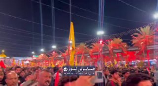 כעת משודר קולו של האימאם ההרוג, המנהיג, בין שני המסגדים הקדושים