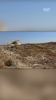 השפעות כוחות הכיבוש בולדו את הכביש ואת האדמות החקלאיות בין סמדניה אל-שרקייה לחאן ארנבה באזור הכפרי של קוניטרה.