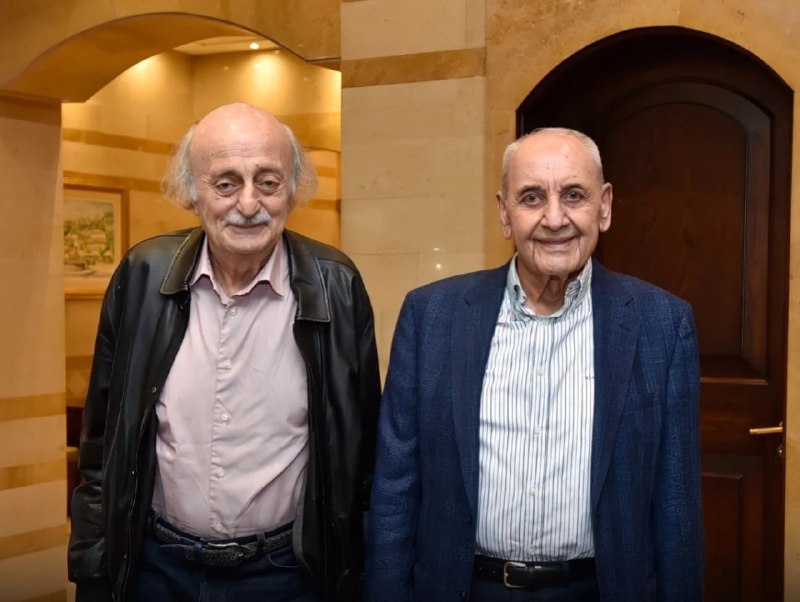 📷 מהפגישה בין הנשיא ברי וג'ומבלט בעין אל-תינה.