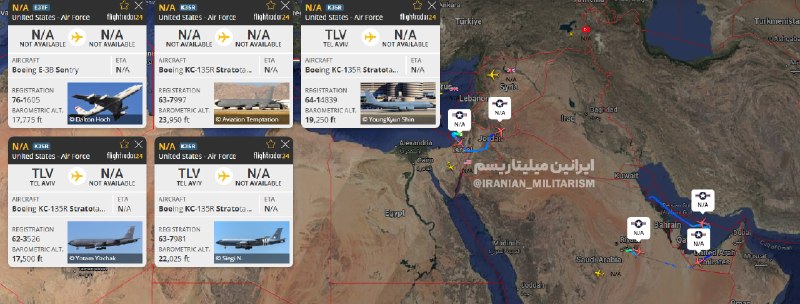 🔴 מטוס Awax E-3B Sentry המריא מבסיס Prince Sultan בערב הסעודית...