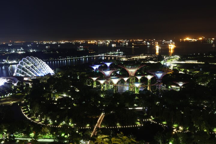 濱海灣的日與夜