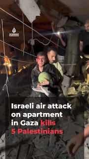 An Israeli airstrike on an apartment in Gaza City killed at least five Palestinians and seriously injured six others, the medical team said.