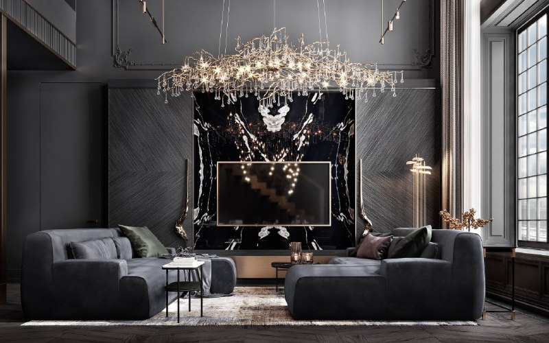 Телевизор не должен существовать как черное окно в неизвестности на вашей стене Мы собрали для вас несколько вариантов ТВ-зон из наших проектов каж... - изображение 2 - панелью, стеллажом, камином