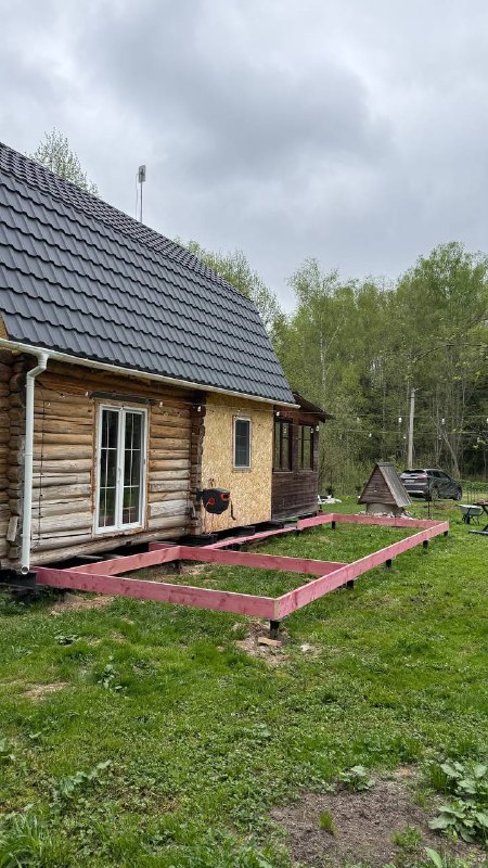 Так, так, так А что это у нас тут происходит? Строительство начинается! Первой делаем обвязку террасы. Потом перейдем на основное строение. Паралле... - изображение 1 - лет, telegram, view