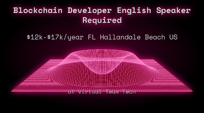 Web3 Blockchain Developer English Speaker Required $11k - $15k in Hallandale Beach at Virtual Team Tech