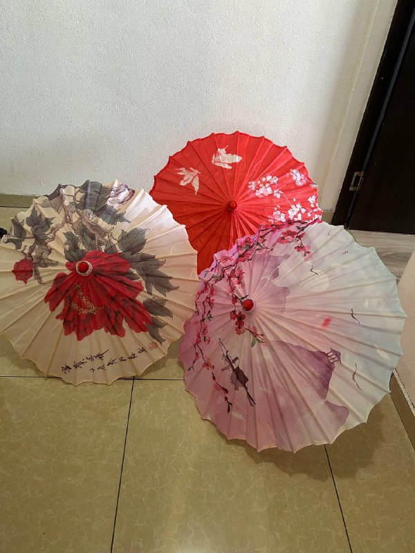 Японский / азиатский бумажный зонт. Продаю только вместе — фото 1