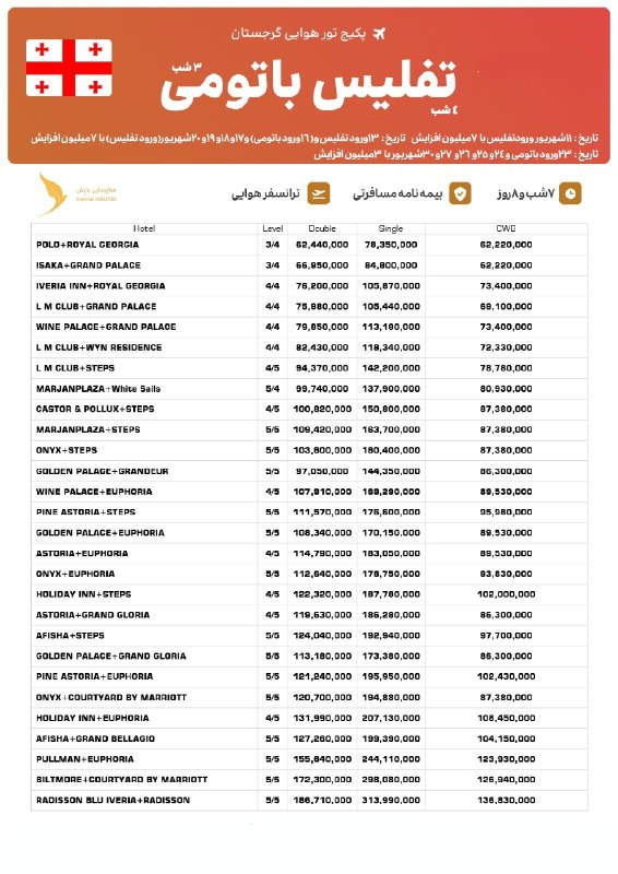 آژانس صدر سلماس: #تفلیس_باتومی @sadrsalmasgashwww.Instagram.com/sadrsalmasgasht/☎️044-35245522-5تلفن پشتیبانی👩🏻‍💻09388796512