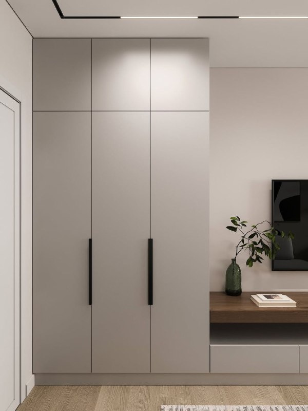 Оцените проект спальни и кабинета от 1 до 5 в комментариях Спальня - 14,5 кв.м Кабинет - 19,3 кв.м Дизайнер Наталья квартира70квм Узнать стоимость ... - изображение 9 - telegram, view, оцените