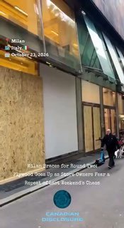 Shopkeepers in France, Belgium and Italy are rising today in preparation for tomorrow's expected riots and mass looting attacks.