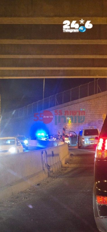 🇮🇱 מחלף אדם לכיוון ירושלים מרדף משטרתי - נתפס רכב. הכביש חסום.