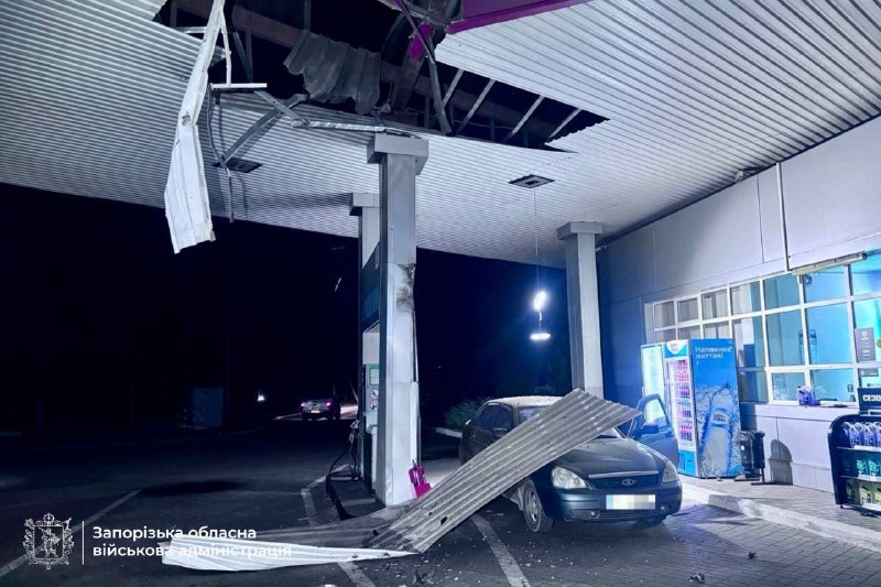 הצבא הרוסי תקף תחנת דלק בזפוריז'יה: שני בני אדם נפצעו