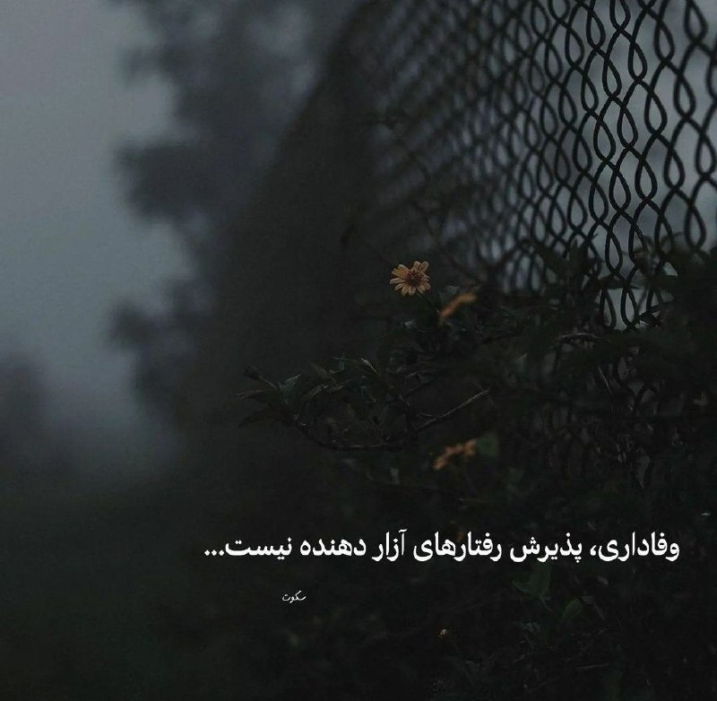 | .حالِ دِلَمـ . |: وفاداری، پذیرش رفتارهای آزار دهنده نیست...@my_he