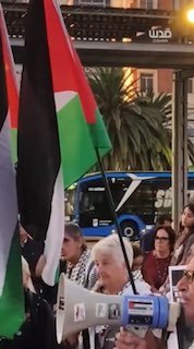 הפגנה בעיר הספרדית מלאגה בסולידריות עם פלסטין ובדחיית רצח עם