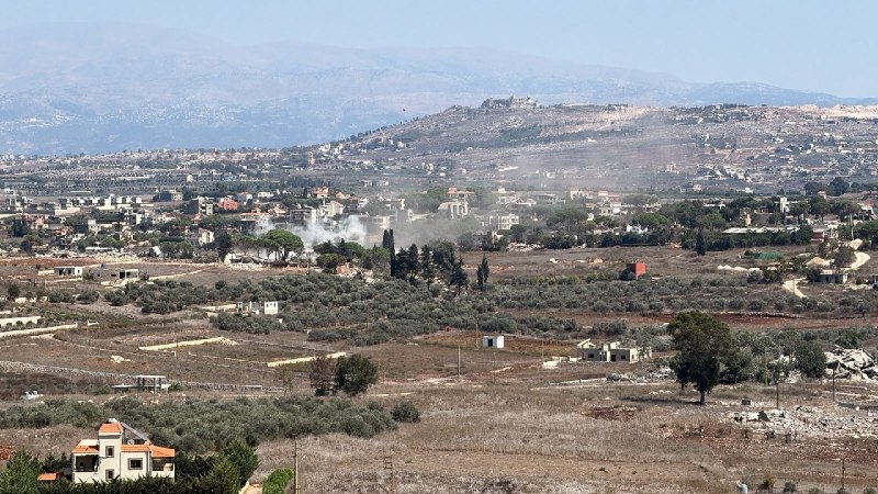Occupation artillery is aimed at the outskirts of the city of Zoutar in eastern Lebanon, south of Lebanon.