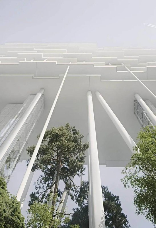 Бадаевский дом, который парит над городом Проходил мимо жк Бадаевского и остановился Монтаж опор будущих парящих подъездов впечатляет. Колонны высо... - изображение 3 - это, бадаевский, колонны