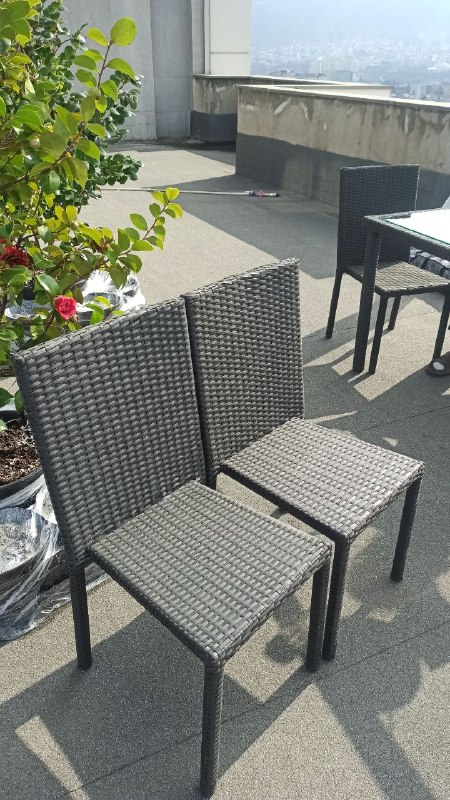 Стулья уличные садовые из искусственного ротанга на металлическом каркасе (не литые, действительно п — фото 1