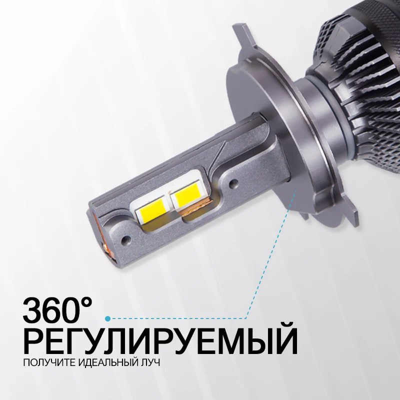 2 шт., светодиодные лампы для грузовых автомобилей, H4 H7 H1 H3 H11 6000K 24 В 3