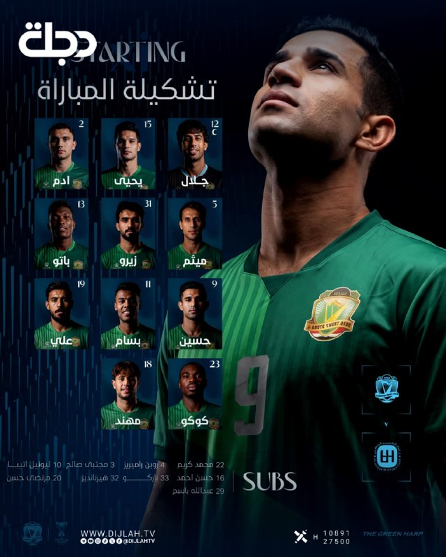 التشكيلة الرسمية للشرطة العراقي لمواجهة الحسين إربد الأردني في دوري أبطال آسيا 2
