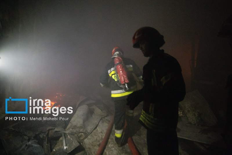🔸 Suppression of the heavy fire of the commercial complex under construction in Mashhad