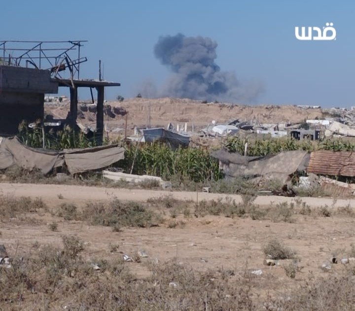 הרגע שבו חיל האוויר הכיבוש פתח בפשיטה על עזה, לפני שעה קלה.