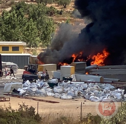 Settlers torch parts of factory in Ein Sinya