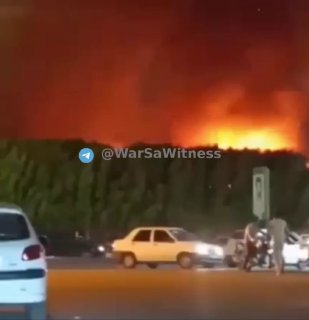 שריפה במחסן בצומת ג'הנגבר, בנדר עבאס.