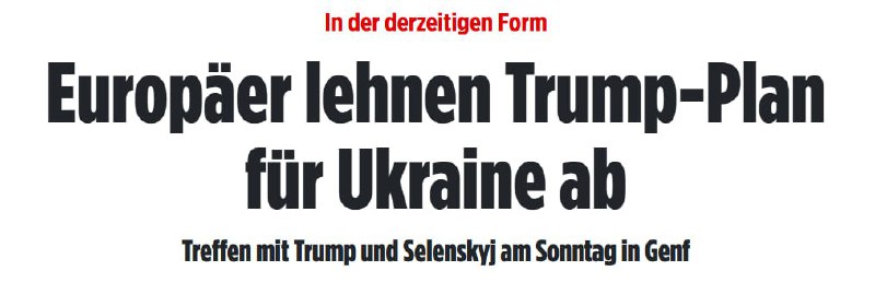 ❗️Европа решительно отвергает план Трампа по миру с Украиной в его нынешнем виде — BILD фото