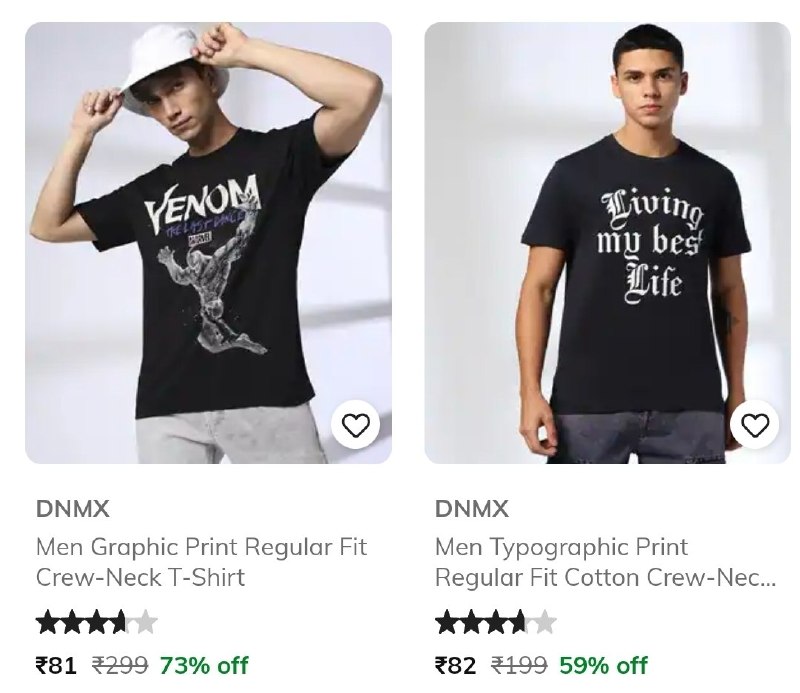 GrabMeDeals - India's Best Loot Deals & Offers: AJIO : DNMX Clothing Starts @81Men : https://ajiio.in/ktyHUr0Jeans : https://ajiio.in/wZ94YP7Shirts : https://ajiio.in/i