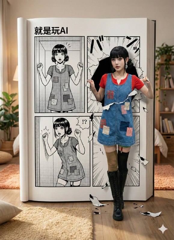 有同学说：需要这个一键切的漫画书破窗主题提示词，已迭代，请享用！@aigc1024有同学说：需要这个一键切的漫画书破窗主题提示词，已迭代，请享用！@aigc1024