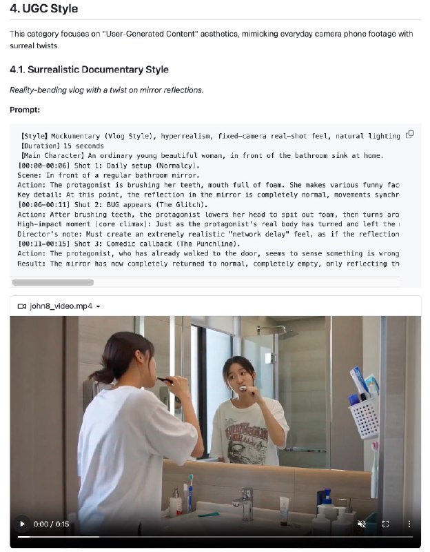 刚发现一个宝藏提示词仓库😱里面有大量高质量See dance 2.0提示词！使用场景包括：- 影视级作品- 动漫- 广告- UGC视频- Meme里面的提示词大多来自于X顶级创作者，很多视频都斩获了百万级别的播放！建议可以先star起来～