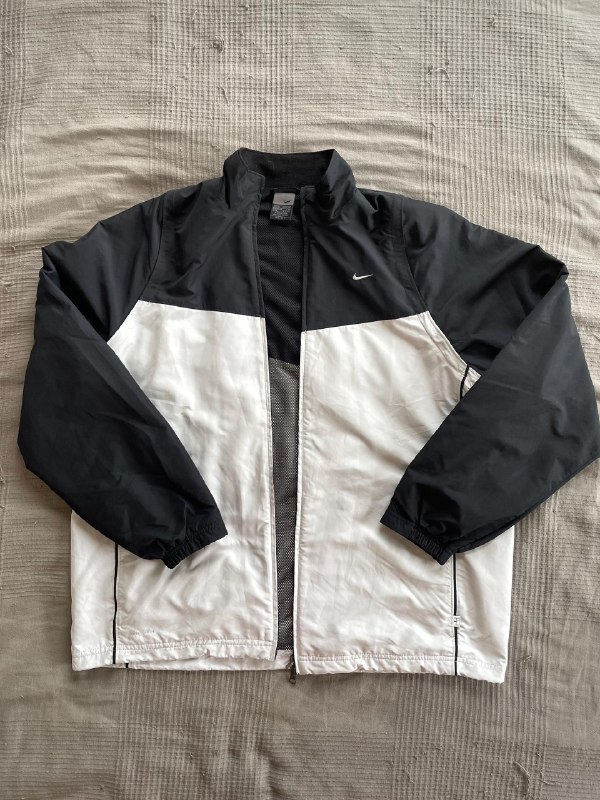 1) Nike dry-fit винтажная нейлоновая куртка, Размер XL, Рукава на молнии, можно отстегивать, Состоян — фото 1
