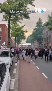 🇮🇱 הולנד: מרוקאים בהאג וברוטרדם חוגגים את ניצחון נבחרת מרוקו על נבחרת קנדה. המשטרה המקומית - "מכילה".