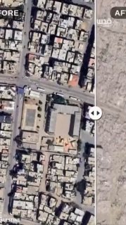 صور أقمار صناعية تكشف دماراً واسعاً حول مدرسة القادسية برفح